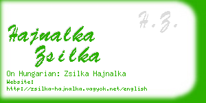 hajnalka zsilka business card